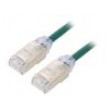 Patch cord F/UTP,TX6A-28™ 6a drát Cu LSZH zelená 2m 28AWG