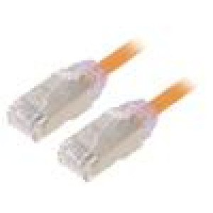 Patch cord F/UTP,TX6A-28™ 6a drát Cu LSZH oranžová 2m 28AWG