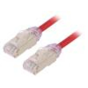 Patch cord F/UTP,TX6A-28™ 6a drát Cu LSZH červená 2m 28AWG