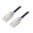 Patch cord F/UTP,TX6A-28™ 6a drát Cu LSZH černá 3m 28AWG