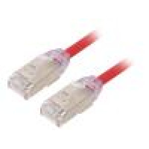 Patch cord F/UTP,TX6A-28™ 6a drát Cu LSZH červená 3m 28AWG