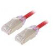 Patch cord F/UTP,TX6A-28™ 6a drát Cu LSZH červená 5m 28AWG