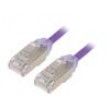 Patch cord F/UTP,TX6A-28™ 6a drát Cu LSZH fialová 5m 28AWG