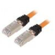 Patch cord S/FTP,TX6A™ 10Gig 6a lanko Cu LSZH oranžová 1m