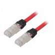 Patch cord S/FTP,TX6A™ 10Gig 6a lanko Cu LSZH červená 2m