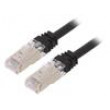 Patch cord S/FTP,TX6A™ 10Gig 6a lanko Cu LSZH černá 3m 26AWG