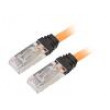 Patch cord S/FTP,TX6A™ 10Gig 6a lanko Cu LSZH oranžová 3m