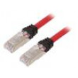 Patch cord S/FTP,TX6A™ 10Gig 6a lanko Cu LSZH červená 3m