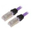 Patch cord S/FTP,TX6A™ 10Gig 6a lanko Cu LSZH fialová 3m