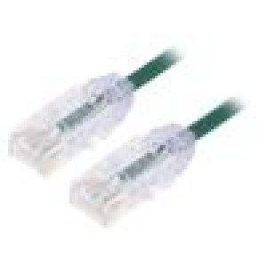 Patch cord TX6-28™,U/UTP 6 lanko Cu LSZH zelená 0,5m 28AWG