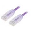 Patch cord TX6-28™,U/UTP 6 lanko Cu LSZH fialová 0,5m 28AWG