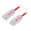 Patch cord TX6-28™,U/UTP 6 lanko Cu LSZH červená 1m 28AWG