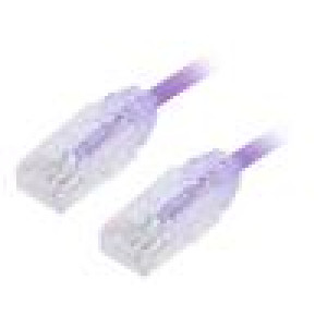 Patch cord TX6-28™,U/UTP 6 lanko Cu LSZH fialová 1m 28AWG