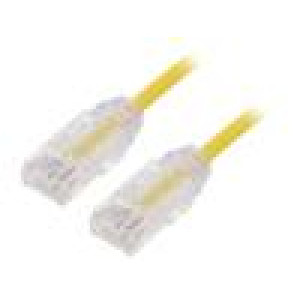 Patch cord TX6-28™,U/UTP 6 lanko Cu LSZH žlutá 1m 28AWG