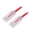 Patch cord TX6-28™,U/UTP 6 lanko Cu LSZH červená 2m 28AWG