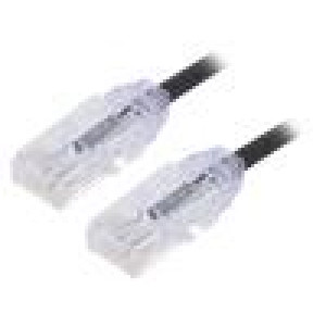 Patch cord TX6-28™,U/UTP 6 lanko Cu LSZH černá 5m 28AWG