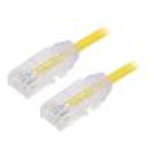 Patch cord TX6-28™,U/UTP 6 lanko Cu LSZH žlutá 5m 28AWG