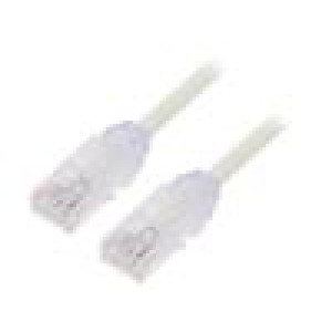 Patch cord TX6A-28™,U/UTP 6a drát Cu LSZH bílá 0,5m 28AWG