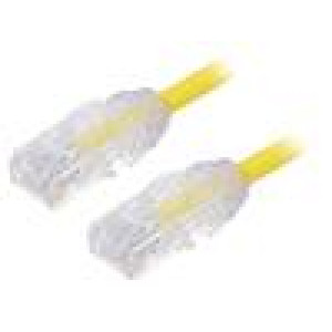 Patch cord TX6A-28™,U/UTP 6a drát Cu LSZH žlutá 1m 28AWG