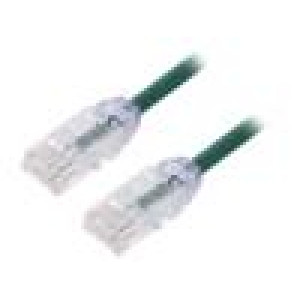 Patch cord TX6A-28™,U/UTP 6a drát Cu LSZH zelená 2m 28AWG