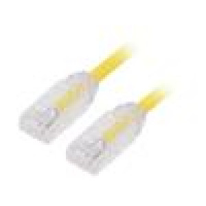 Patch cord TX6A-28™,U/UTP 6a drát Cu LSZH žlutá 2m 28AWG