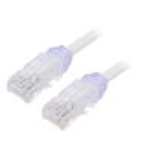 Patch cord TX6A-28™,U/UTP 6a drát Cu LSZH bílá 5m 28AWG