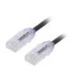 Patch cord TX6A-28™,U/UTP 6a drát Cu LSZH černá 5m 28AWG