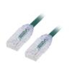 Patch cord TX6A-28™,U/UTP 6a drát Cu LSZH zelená 5m 28AWG