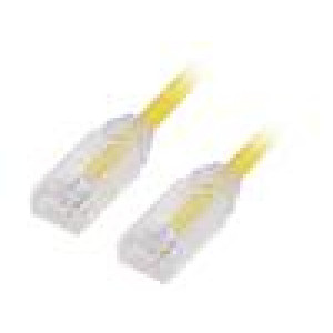 Patch cord TX6A-28™,U/UTP 6a drát Cu LSZH žlutá 5m 28AWG