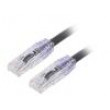 Patch cord TX6A™ 10Gig,U/UTP 6a drát Cu PVC černá 0,5m 24AWG