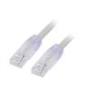 Patch cord TX6A™ 10Gig,U/UTP 6a drát Cu PVC šedá 0,5m 24AWG