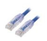 Patch cord TX6A™ 10Gig,U/UTP 6a drát Cu PVC modrá 5m 24AWG