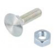 Screw with double fins,with flange nut M8x30 1.25 Head: flat
