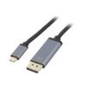 Adaptér DisplayPort 1.2,USB 3.2 1,8m černá