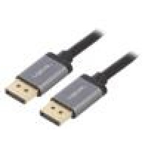 Kabel DisplayPort 1.2,HDCP 1.3 3m černá Mat.těl: hliník