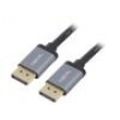 Kabel DisplayPort 1.2,HDCP 1.3 5m černá Mat.těl: hliník