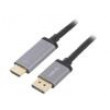 Kabel DisplayPort 1.2,HDCP 1.3,HDMI 2.0 2m černá