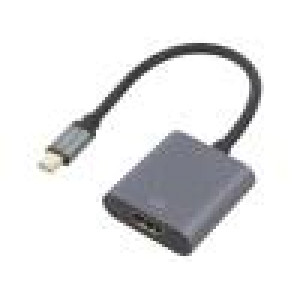 Adaptér DisplayPort 1.2,HDCP 1.3,HDMI 2.0 0,15m Barva: šedá