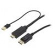 Kabel DisplayPort 1.2,HDCP,HDMI 1.4 1m černá