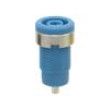 Zásuvka banánek 4mm 25A modrá niklovaný pájení -20÷80°C 12mm