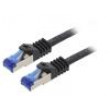 Patch cord S/FTP 6a lanko Cu LSZH černá 0,25m 26AWG -20÷75°C