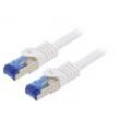 Patch cord S/FTP 6a lanko Cu LSZH bílá 0,5m 26AWG -20÷75°C