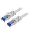 Patch cord S/FTP 6a lanko Cu LSZH šedá 0,5m 26AWG -20÷75°C