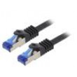 Patch cord S/FTP 6a lanko Cu LSZH černá 0,5m 26AWG -20÷75°C