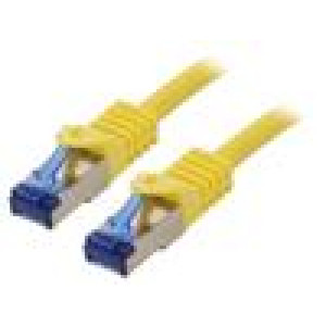 Patch cord S/FTP 6a lanko Cu LSZH žlutá 0,5m 26AWG -20÷75°C