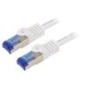 Patch cord S/FTP 6a lanko Cu LSZH bílá 1m 26AWG -20÷75°C