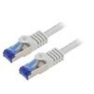 Patch cord S/FTP 6a lanko Cu LSZH šedá 1m 26AWG -20÷75°C