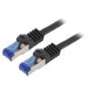 Patch cord S/FTP 6a lanko Cu LSZH černá 1m 26AWG -20÷75°C