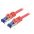 Patch cord S/FTP 6a lanko Cu LSZH červená 1m 26AWG -20÷75°C