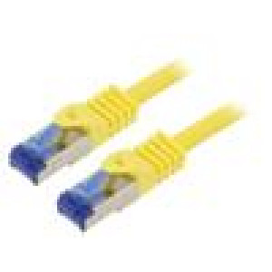 Patch cord S/FTP 6a lanko Cu LSZH žlutá 1m 26AWG -20÷75°C